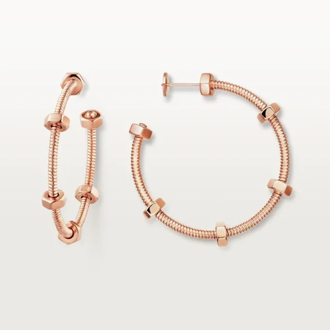 Ecrou De Cartier Øredobber – Rosa gull – Cartier