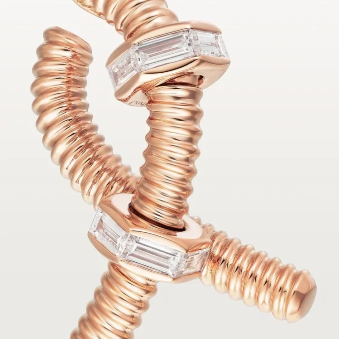 Ecrou De Cartier venstre ørering – rosagull, diamanter – Cartier