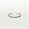 Etincelle De Cartier gifteringsbånd – platina, safirer, diamanter – Cartier