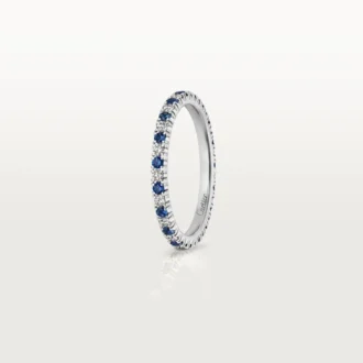 Etincelle De Cartier gifteringsbånd – platina, safirer, diamanter – Cartier