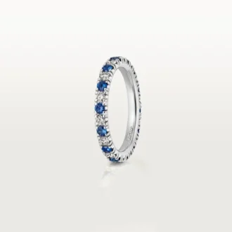 Etincelle De Cartier gifteringsbånd – platina, safirer, diamanter – Cartier