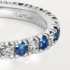 Etincelle De Cartier gifteringsbånd – platina, safirer, diamanter – Cartier