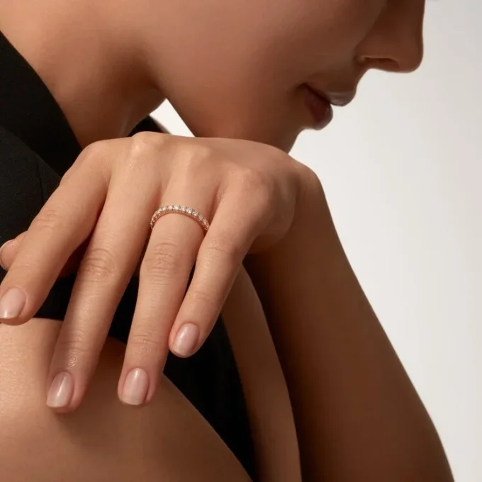 Etincelle De Cartier gifteringsbånd – rosa gull, diamanter – Cartier