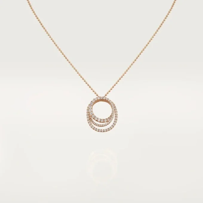 Etincelle De Cartier halskjede – Rosagull, diamanter – Cartier