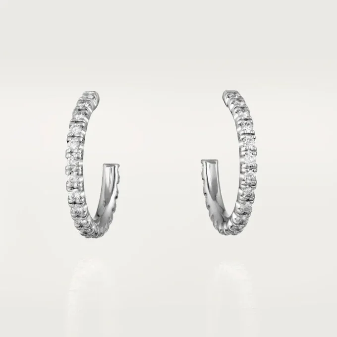 Etincelle De Cartier øreringer, liten modell – hvitt gull, diamanter – Cartier