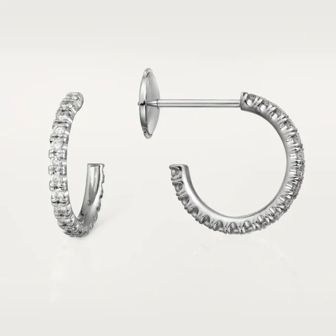 Etincelle De Cartier øreringer, liten modell – hvitt gull, diamanter – Cartier