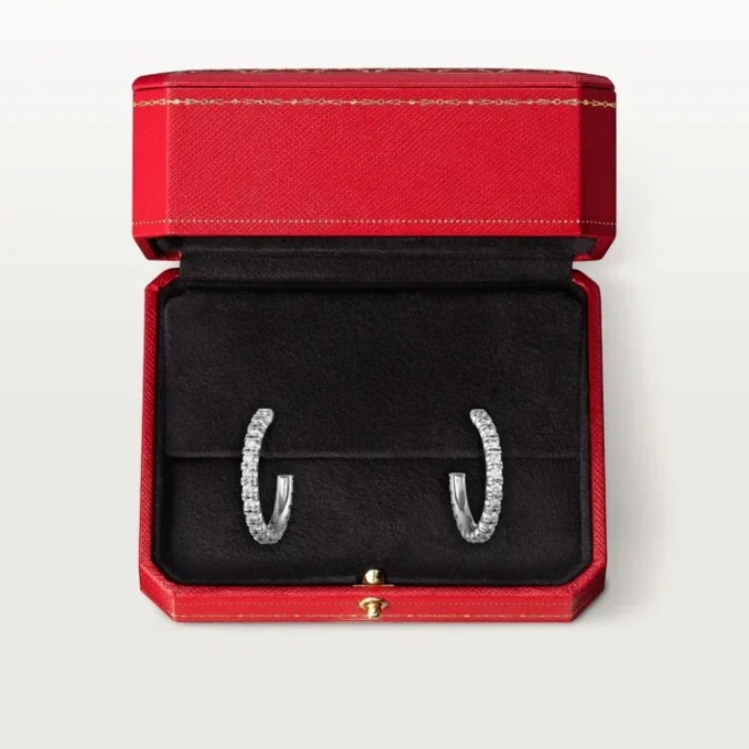 Etincelle De Cartier øreringer, liten modell – hvitt gull, diamanter – Cartier
