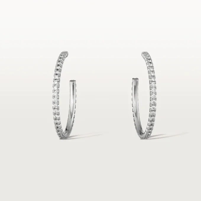 Etincelle De Cartier øreringer, mellomstor modell – hvitt gull, diamanter – Cartier