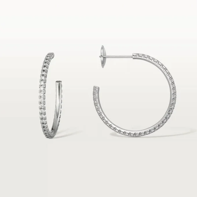 Etincelle De Cartier øreringer, mellomstor modell – hvitt gull, diamanter – Cartier