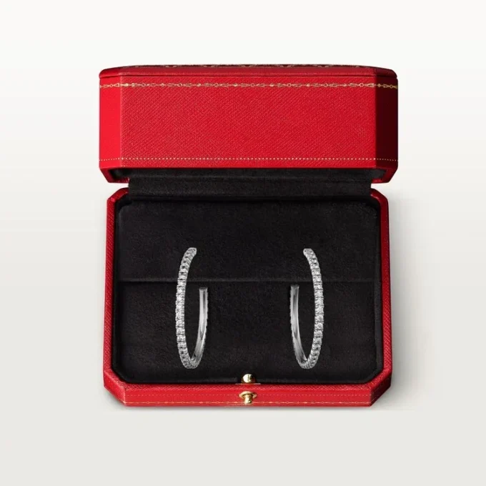 Etincelle De Cartier øreringer, mellomstor modell – hvitt gull, diamanter – Cartier