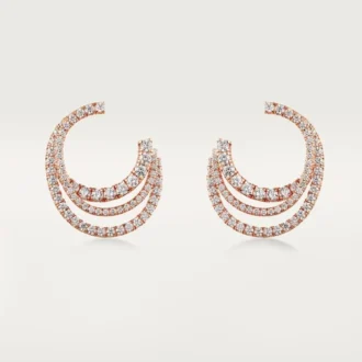 Etincelle De Cartier øreringer – Rosagull, diamanter – Cartier