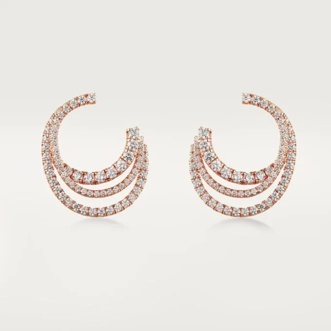 Etincelle De Cartier øreringer – Rosagull, diamanter – Cartier