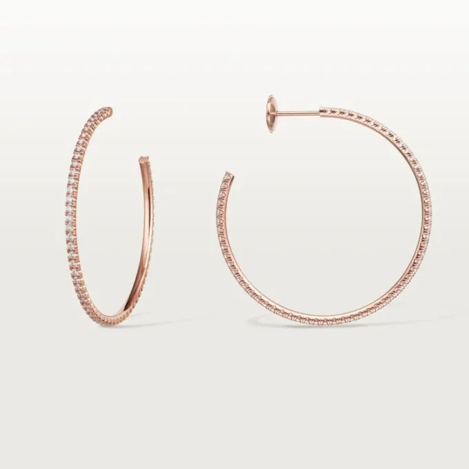 Etincelle De Cartier øreringer – Rosagull, diamanter – Cartier