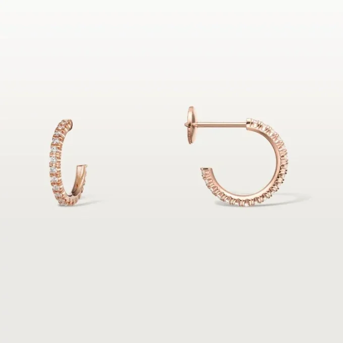 Etincelle De Cartier øreringer – Rosagull, diamanter – Cartier