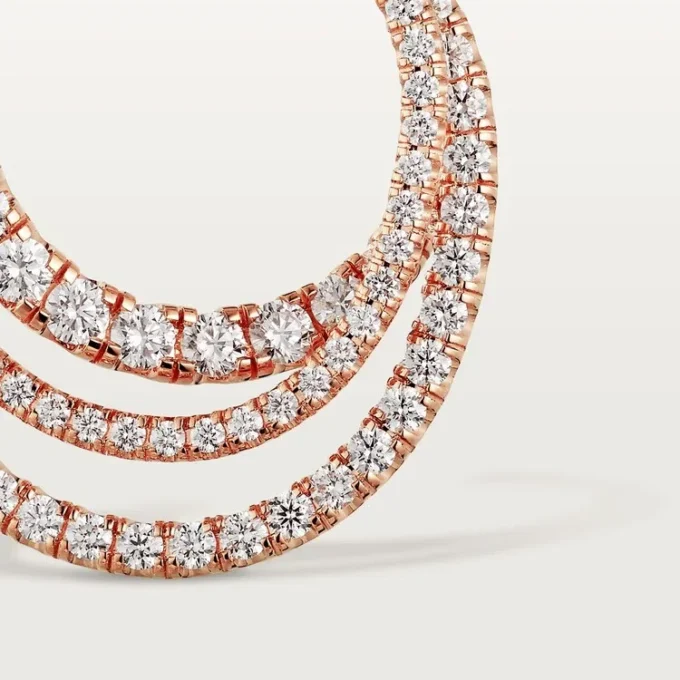 Etincelle De Cartier øreringer – Rosagull, diamanter – Cartier