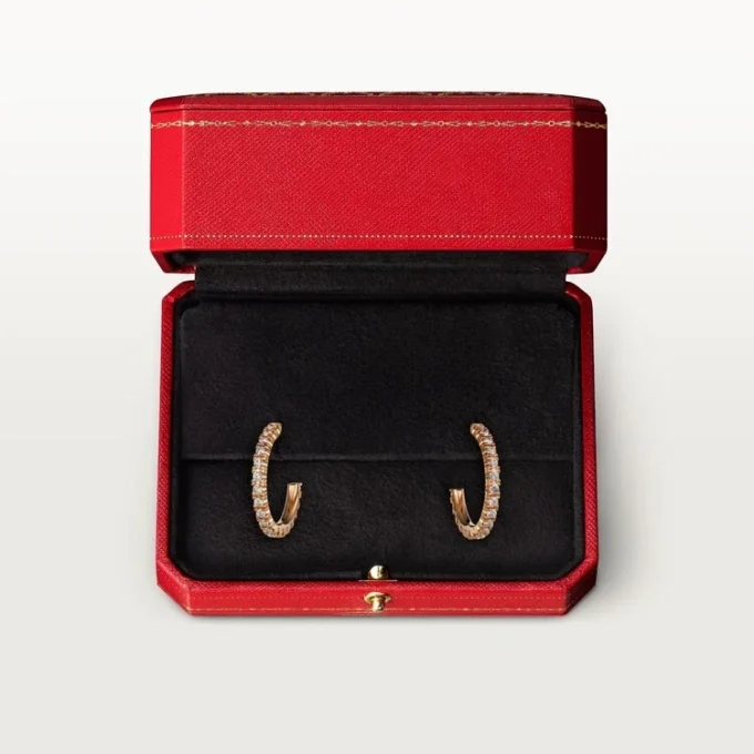 Etincelle De Cartier øreringer – Rosagull, diamanter – Cartier