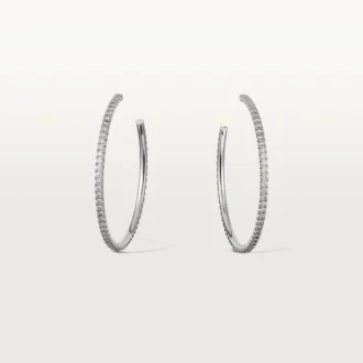 Etincelle De Cartier-øreringer, stor modell – hvitt gull, diamanter – Cartier