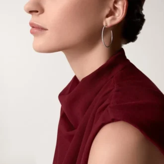Etincelle De Cartier-øreringer, stor modell – hvitt gull, diamanter – Cartier