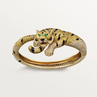 Faune Et Flore De Cartier-armbånd, gule, oransje og brune diamanter, pavé