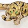 Faune Et Flore De Cartier-armbånd, gule, oransje og brune diamanter, pavé Faune Et Flore De Cartier-armbånd, gule, oransje og brune diamanter, pavé