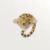 Faune Et Flore De Cartier-brosje, gule, oransje og brune diamanter, pavé Faune Et Flore De Cartier-brosje, gule, oransje og brune diamanter, pavé