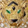 Faune Et Flore De Cartier-brosje, gule, oransje og brune diamanter, pavé Faune Et Flore De Cartier-brosje, gule, oransje og brune diamanter, pavé