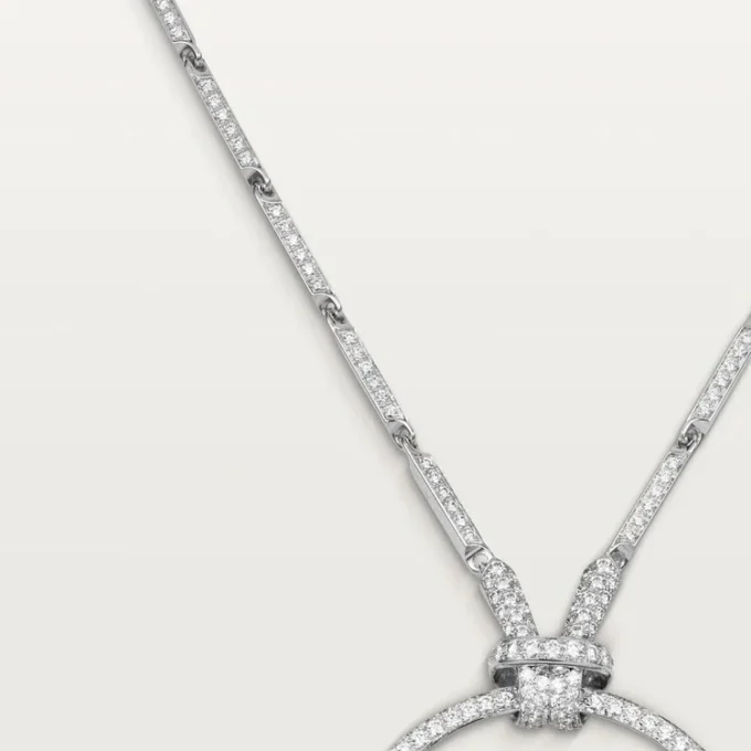 Faune Et Flore De Cartier-halskjede, smaragddråper, pavé Faune Et Flore De Cartier-halskjede, smaragddråper, pavé