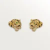 Faune Et Flore De Cartier-øreringer, gule, oransje og brune diamanter, pavé