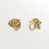 Faune Et Flore De Cartier-øreringer, gule, oransje og brune diamanter, pavé