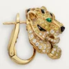 Faune Et Flore De Cartier-øreringer, gule, oransje og brune diamanter, pavé