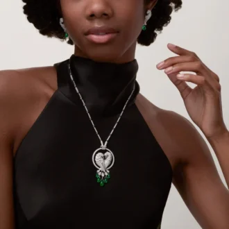 Faune Et Flore De Cartier-øreringer, smaragddråper, pavé