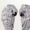 Faune Et Flore De Cartier-øreringer, smaragddråper, pavé