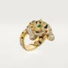 Faune Et Flore De Cartier-ring, gule, oransje og brune diamanter, pavé Faune Et Flore De Cartier-ring, gule, oransje og brune diamanter, pavé