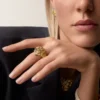 Faune Et Flore De Cartier-ring, gule, oransje og brune diamanter, pavé Faune Et Flore De Cartier-ring, gule, oransje og brune diamanter, pavé