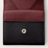 Firkantet myntpung, Must De Cartier – svart kalveskinn, rustfritt stålfinish – Cartier