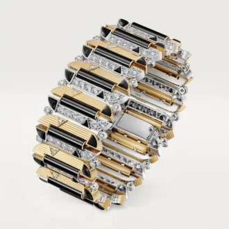 Geometrie & Contrastes-armbånd, onyx, pavé