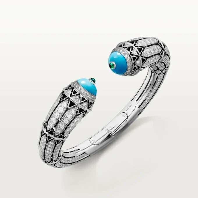 Geometrie & Contrastes-armbånd, turkis, pavé