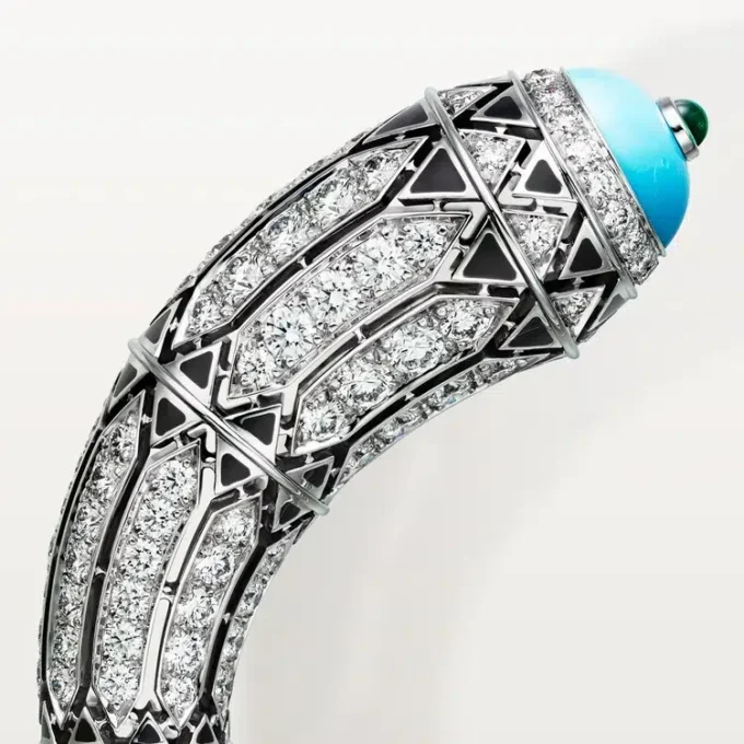 Geometrie & Contrastes-armbånd, turkis, pavé