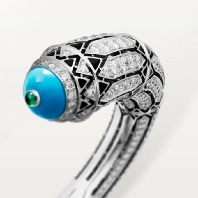 Geometrie & Contrastes-armbånd, turkis, pavé