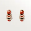 Geometrie & Contrastes Øredobber, Korall, Pavé