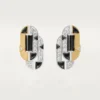 Geometrie & Contrastes Øredobber, Onyx, Pavé