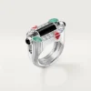 Geometrie & Contrastes-ring, krysopras, pavé