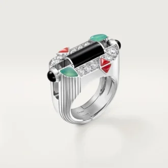 Geometrie & Contrastes-ring, krysopras, pavé