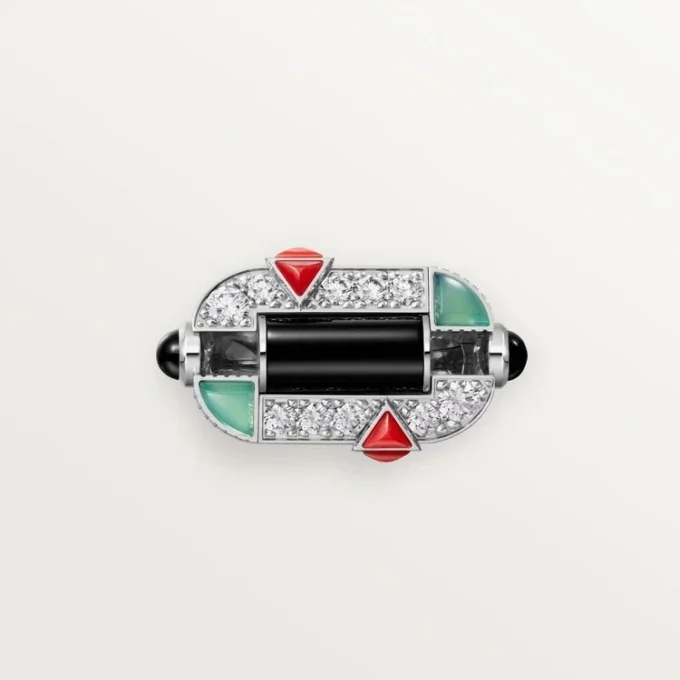 Geometrie & Contrastes-ring, krysopras, pavé