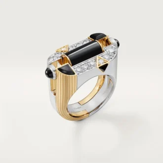 Geometrie & Contrastes-ring, onyx, pavé