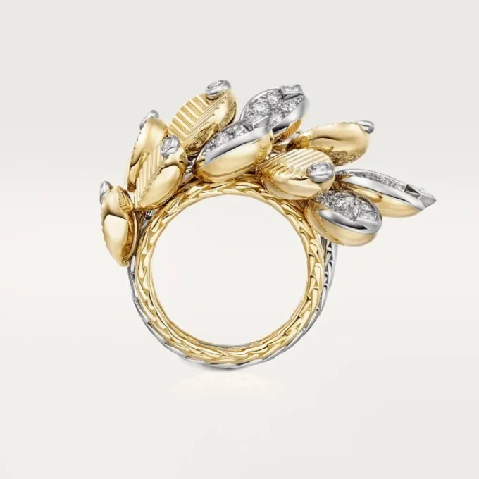 Grain De Cafe-ring, delvis pavé