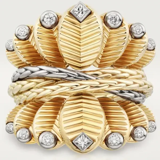 Grain De Cafe-ring, diamanter