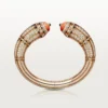 High Jewelry-armbånd – Rosegull, korall, onyx, svart lakk, diamanter – Cartier