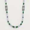 High Jewelry-halskjede – hvitt gull, kalcedon, skarn, turkis, svart lakk, diamanter – Cartier