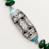 High Jewelry-halskjede – hvitt gull, kalcedon, skarn, turkis, svart lakk, diamanter – Cartier